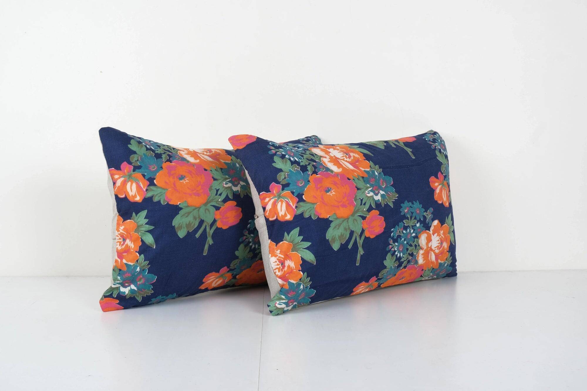 Set of 2 vintage Turkish cushion covers 61x41 cm