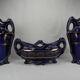 Lunéville Keller old french mantelpiece vases planter 19th