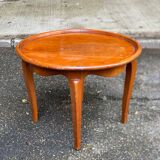 Louis XV round coffee table in solid wood