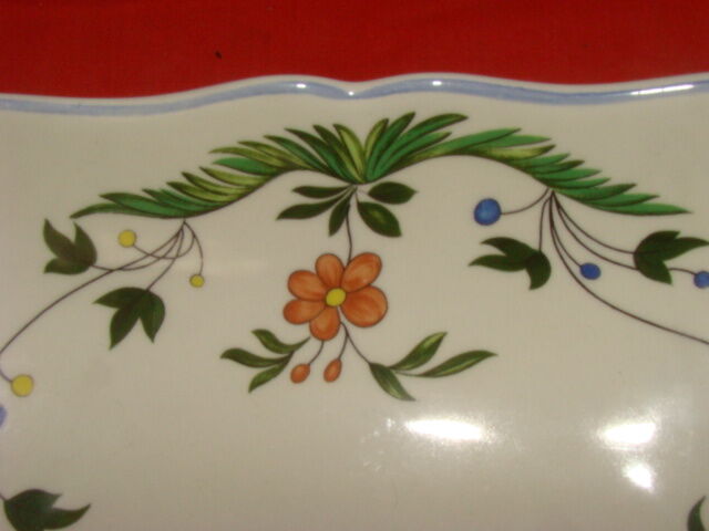square plate in earthenware from "Gien" from the 1970s