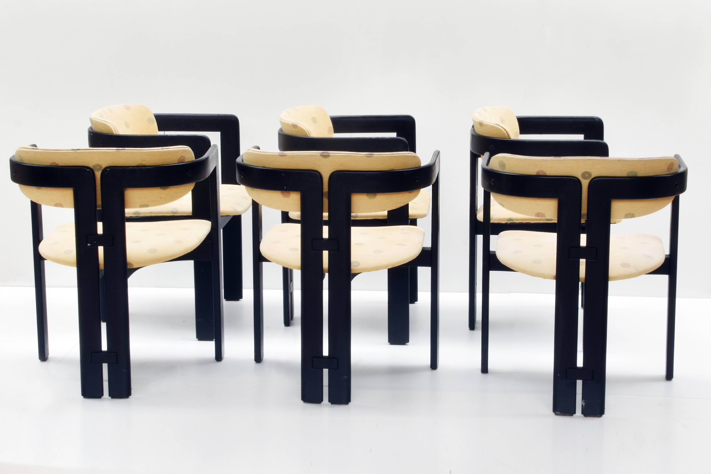 Suite de 6 chaises "Pamplona" de Augusto Savini édition Pozzi 1965