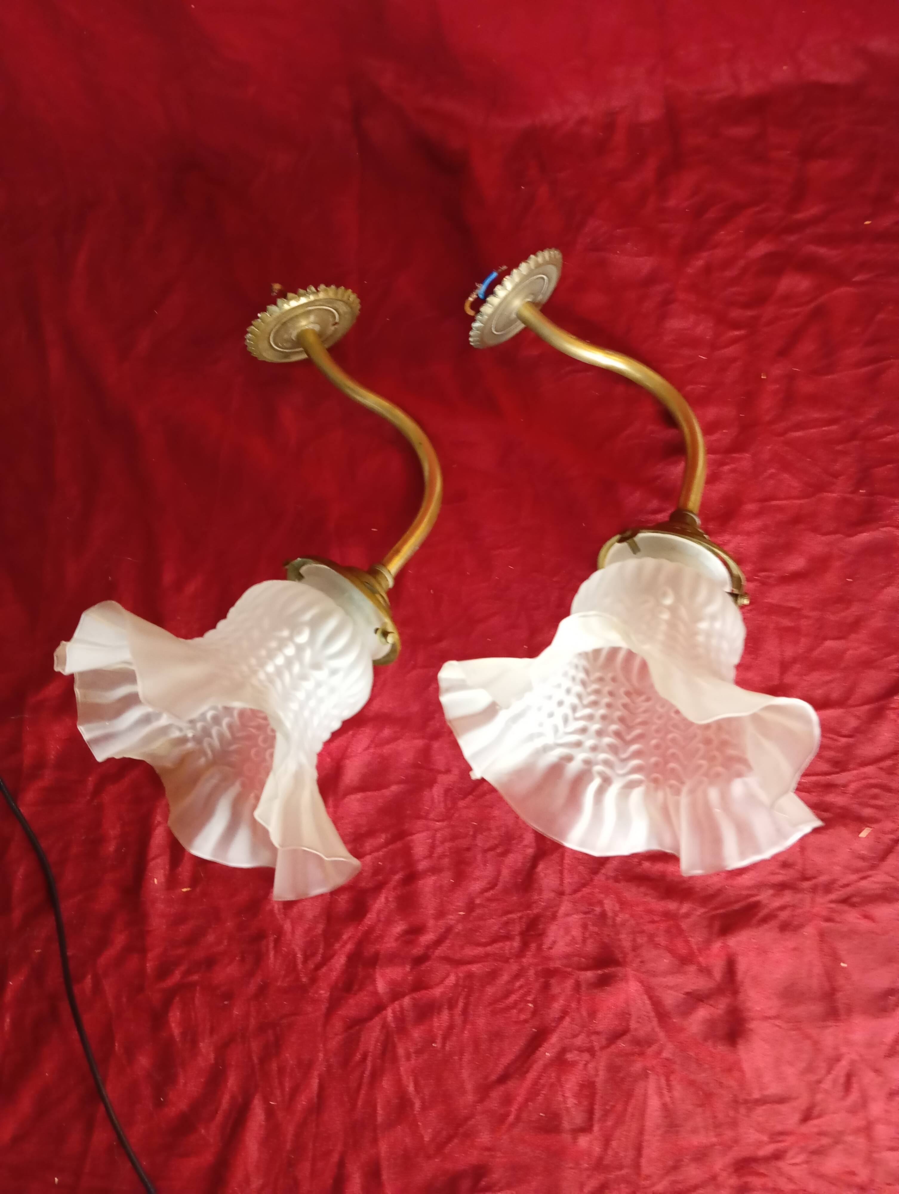 Paire d'appliques avec tulipes