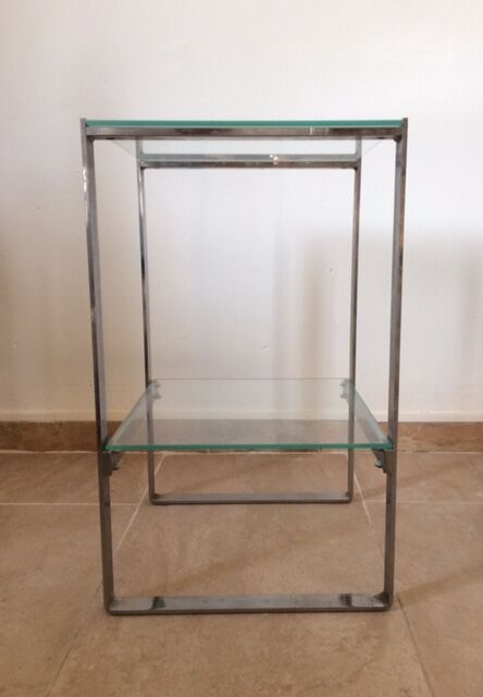 Sellette chrome metal sofa tip