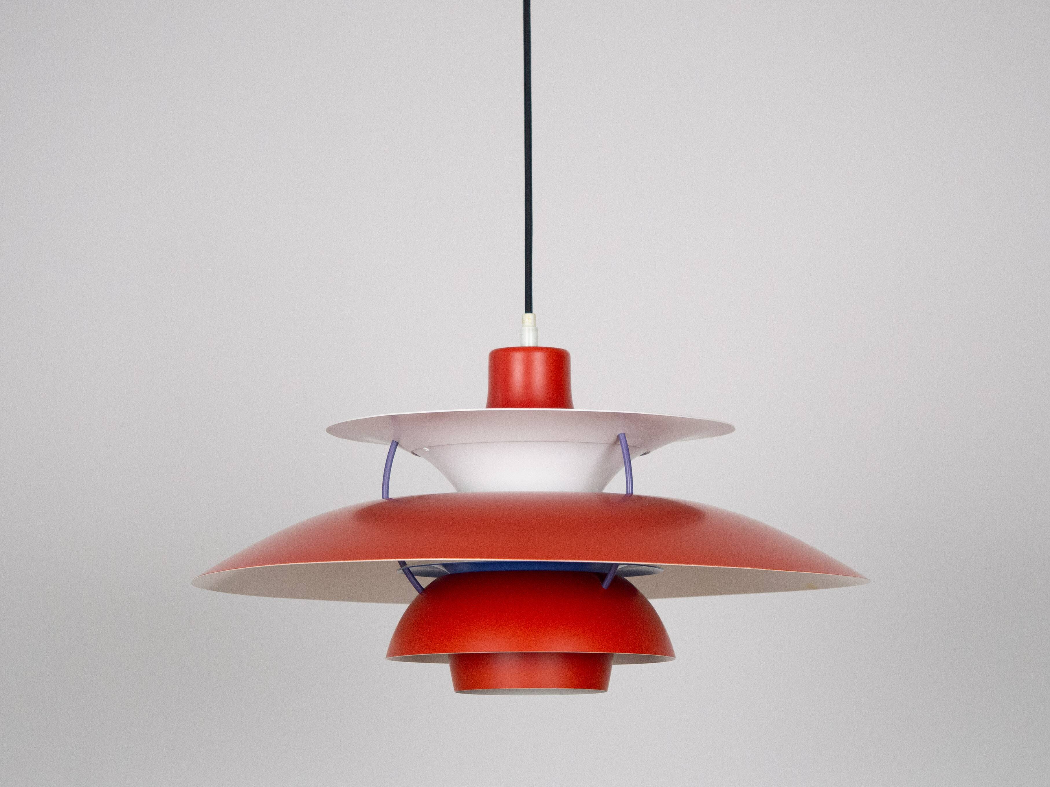Lampe suspendue vintage danoise PH 5 par Poul Henningsen, Louis Poulsen, 1958