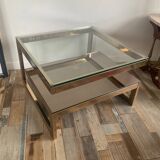 Table Basse « G » par Belgo Chrom plaqué Or 23kt