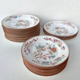 Assiettes Sarraguemines Minton 252, fin XIXe