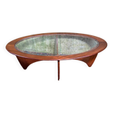 Table basse vintage rétro vintage ovale en teck par GPlan 1960