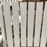 Five wooden garden armchairs