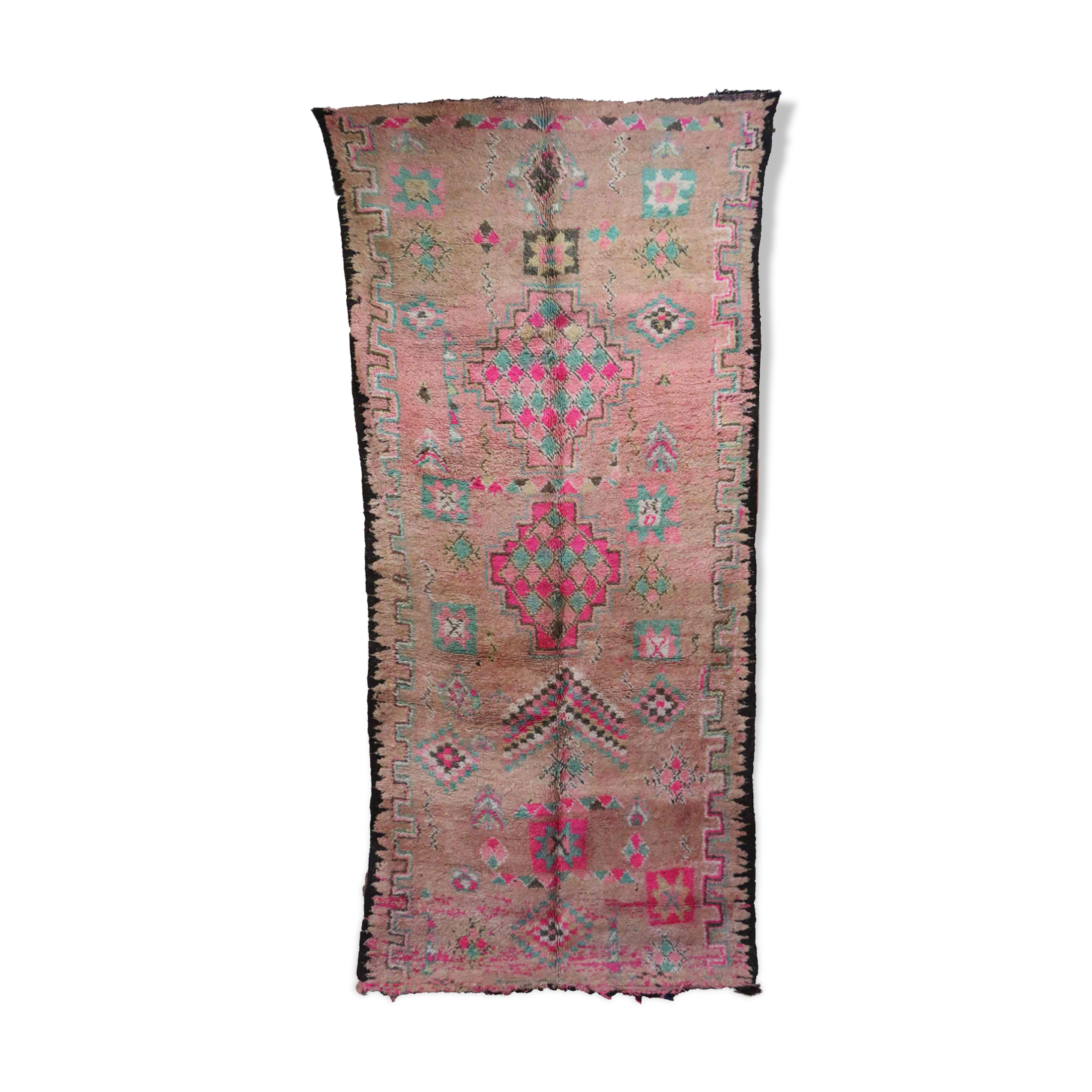 Tapis marocain rose - 149 x 348 cm