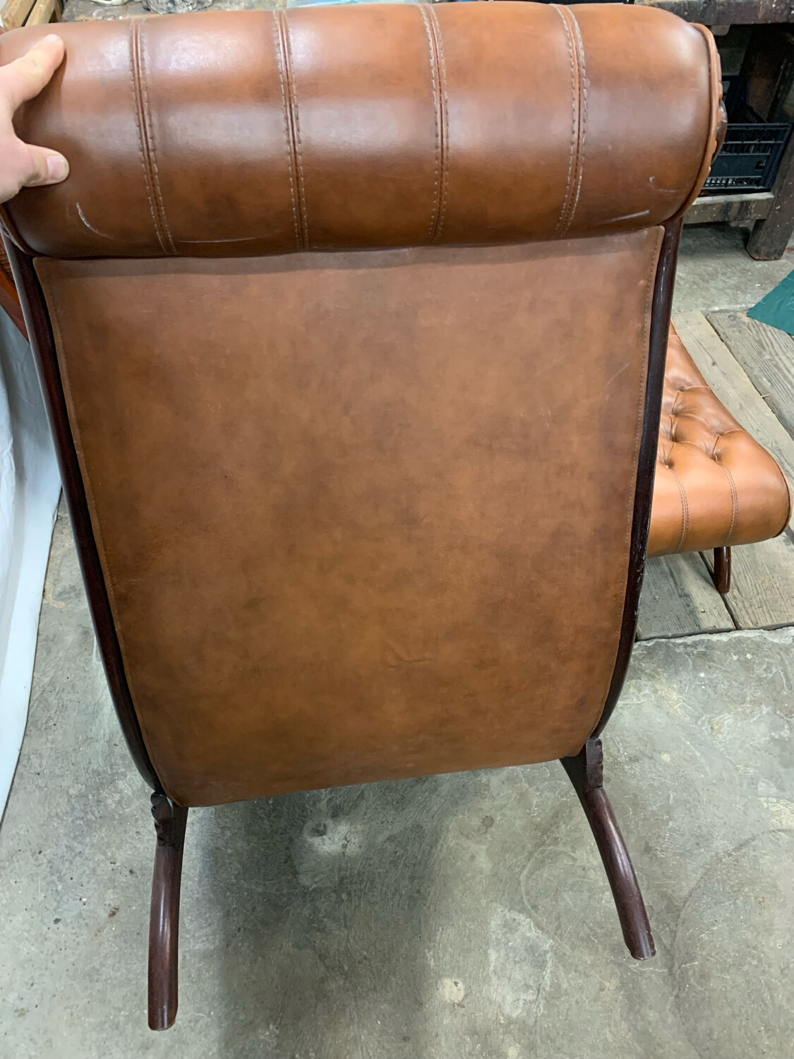 Many Vintage English Chesterfield Ottomans