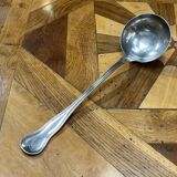 Christofle brand ladle in silver metal - Letter B on the back.