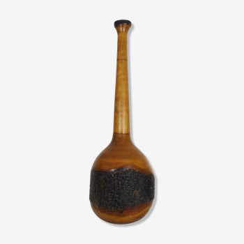 Jacaranda wood vase 1980s