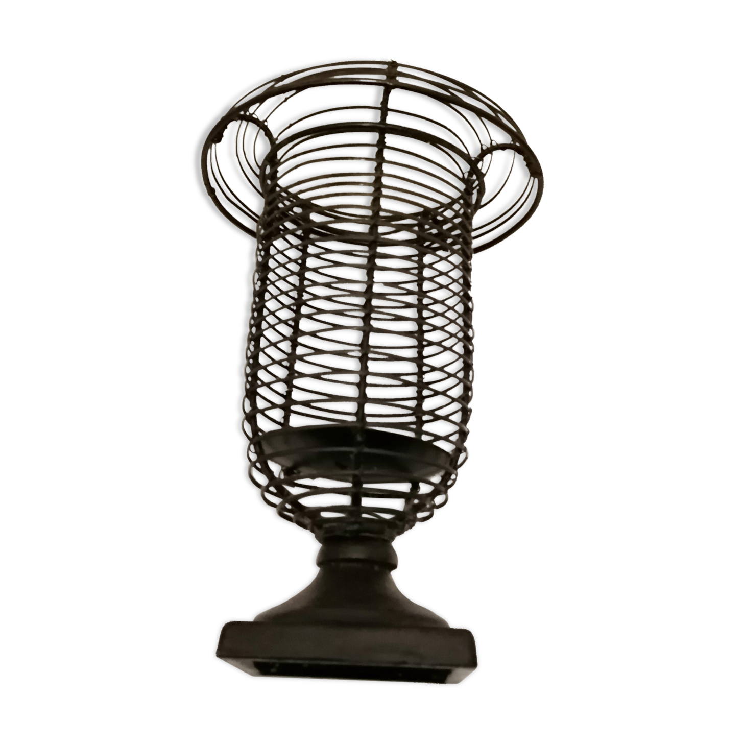 Wrought iron candle holder