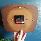 Vintage formica clock silent wall clock "black and red"