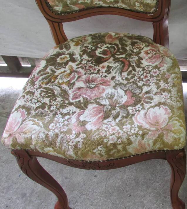 Louis XV style flowered chair