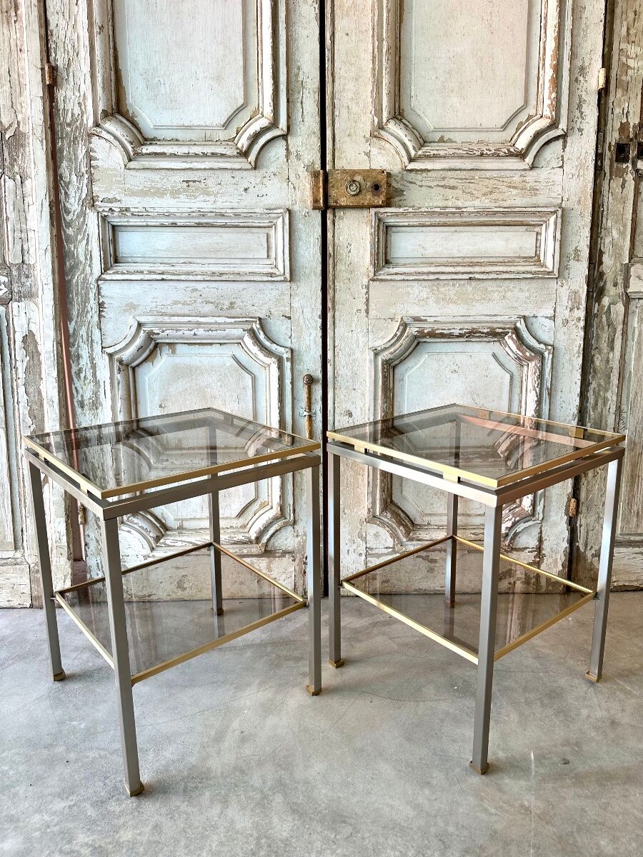 coffee table and pair of side tables by Guy Lefèvre for Maison Jansen
