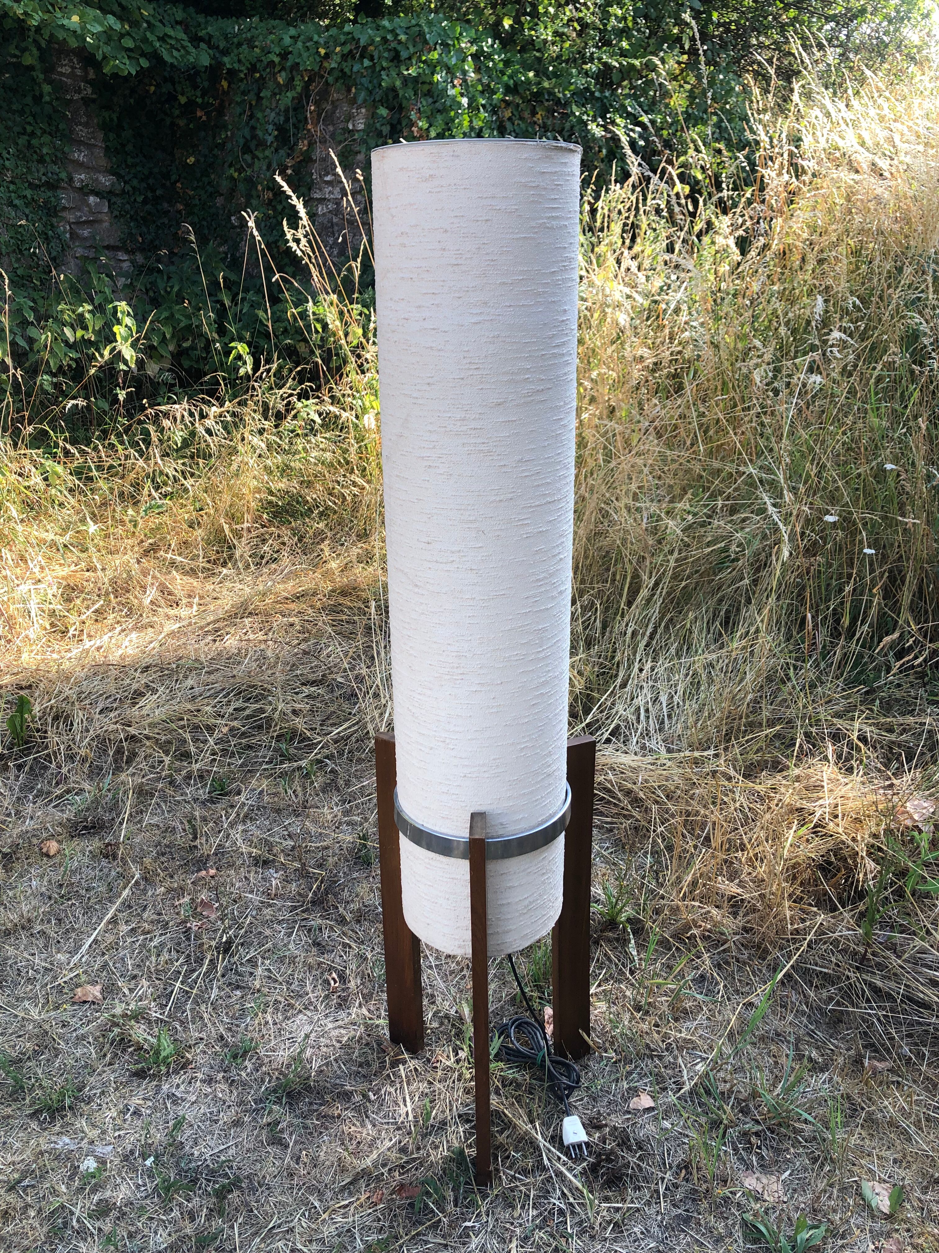 Lampadaire scandinave vintage pied tripode Megal AG Suisse