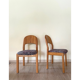 Set of solid wood armchairs and chairs by Dylund, 1970