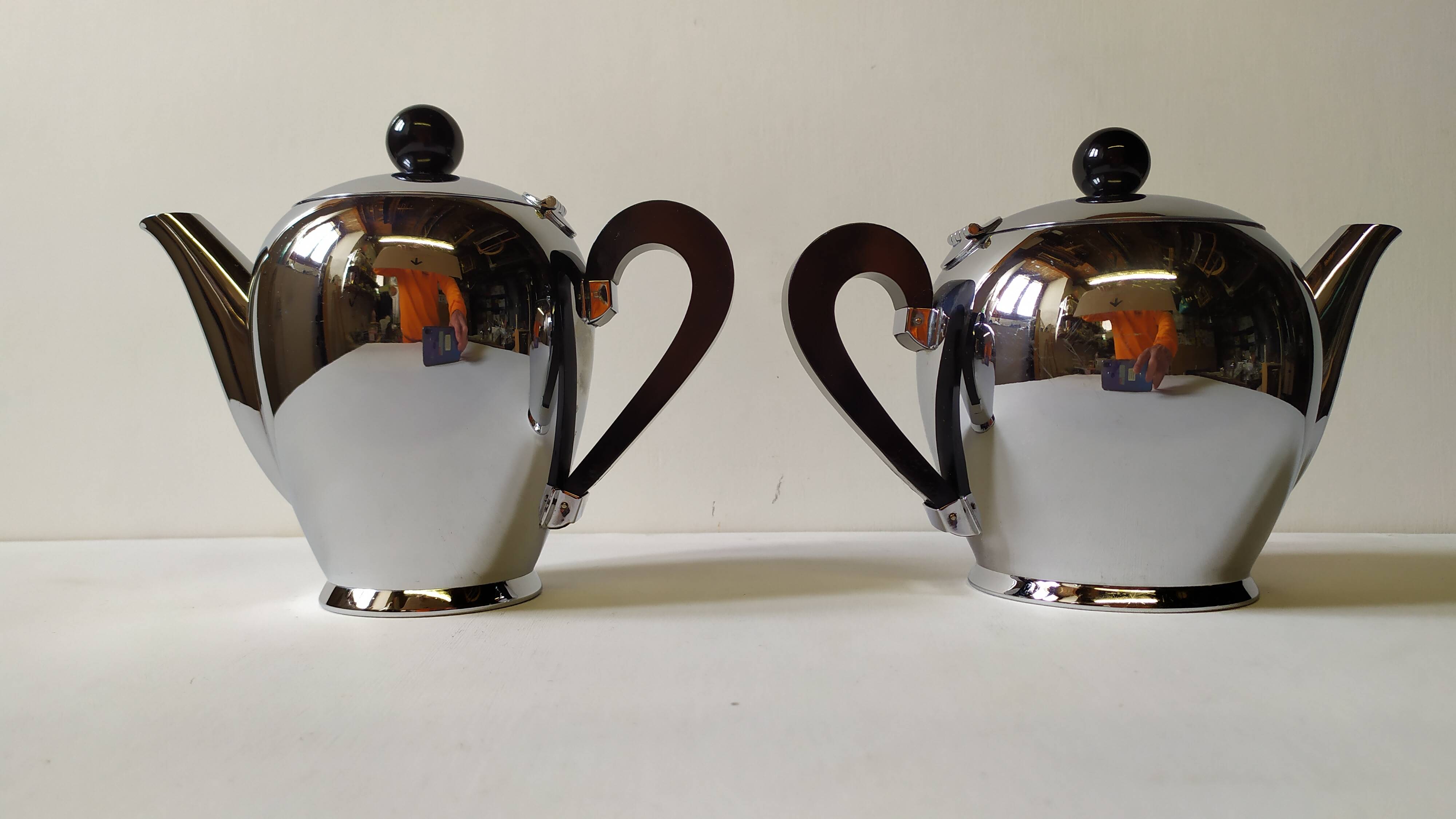 Vintage coffee and tea service by Alessi, 1940s, set of 5