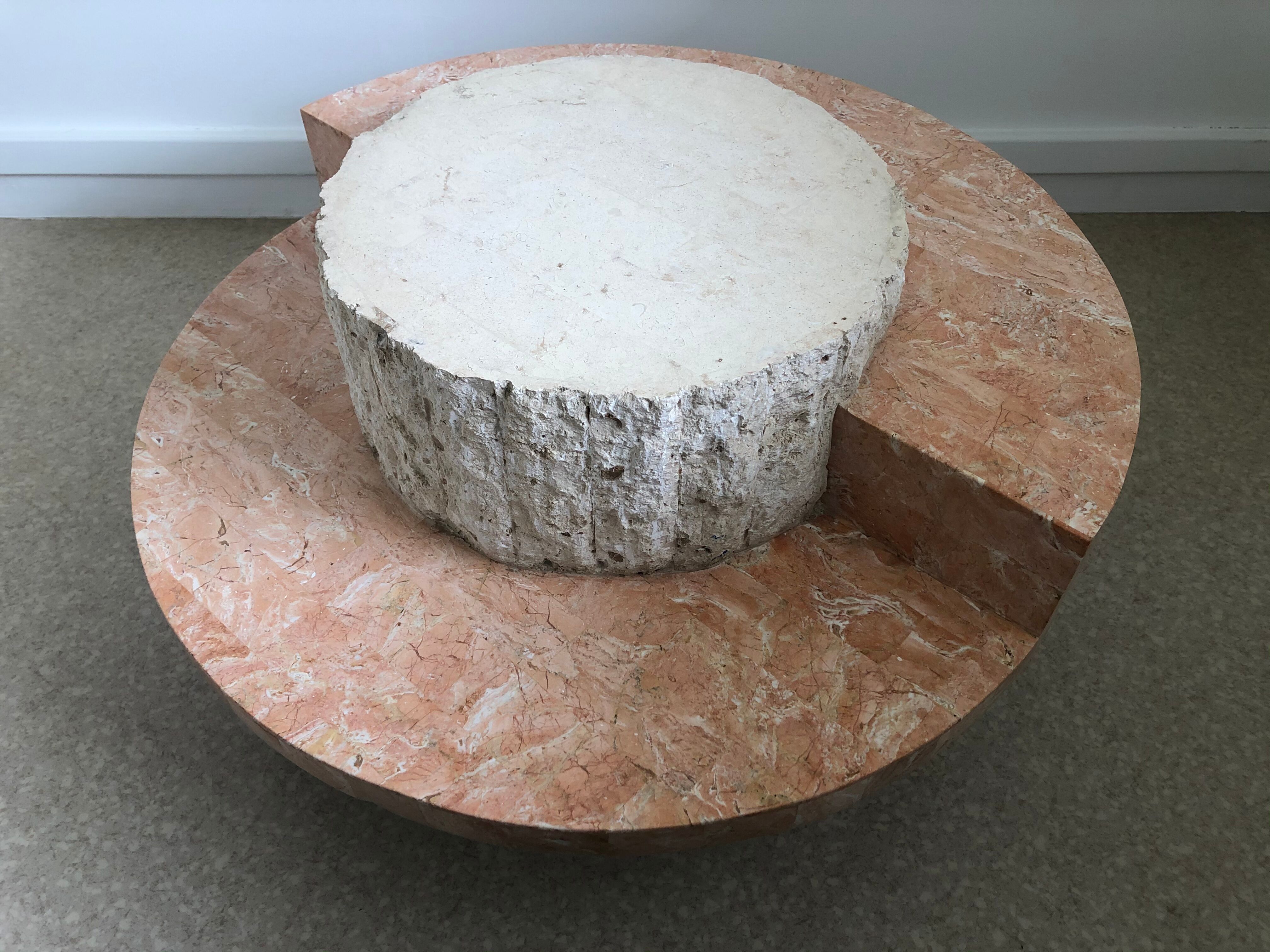 Black-pitched coffee table and faux marble tackle, Italy, 1970