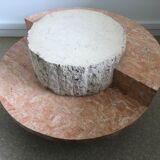 Black-pitched coffee table and faux marble tackle, Italy, 1970