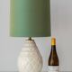 Charles Catteau Frères Keramis Pineapple Table Lamp, New Silk Shade