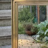 Grand miroir de bar en laiton 110x86