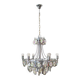 Nine-light chandelier in chrome-plated steel by Gaetano Sciolari, 1960s.