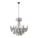 Nine-light chandelier in chrome-plated steel by Gaetano Sciolari, 1960s.