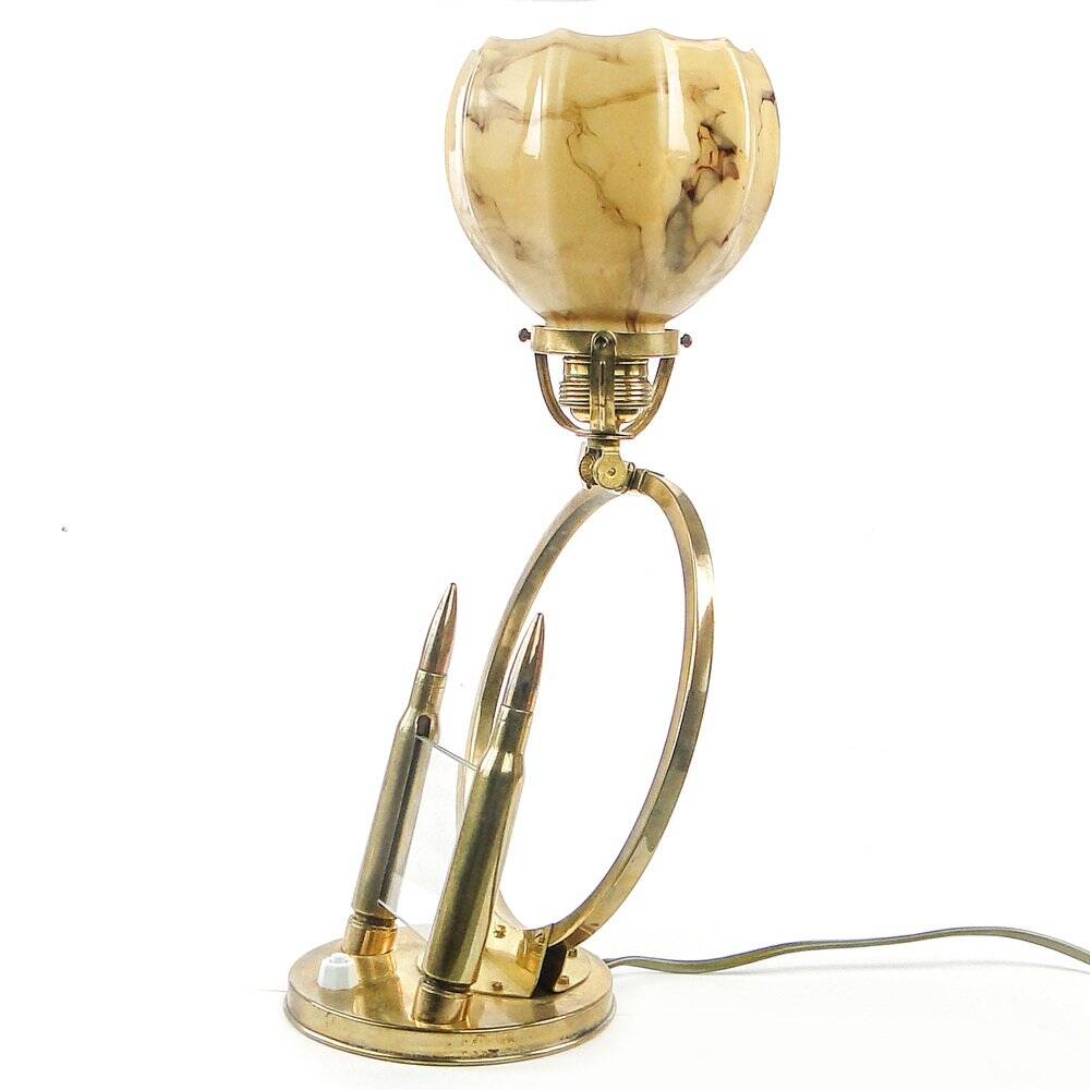 Art Deco table lamp with frame, Poland, 1930s