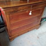 Walnut Louis Philippe writing chest of drawers
