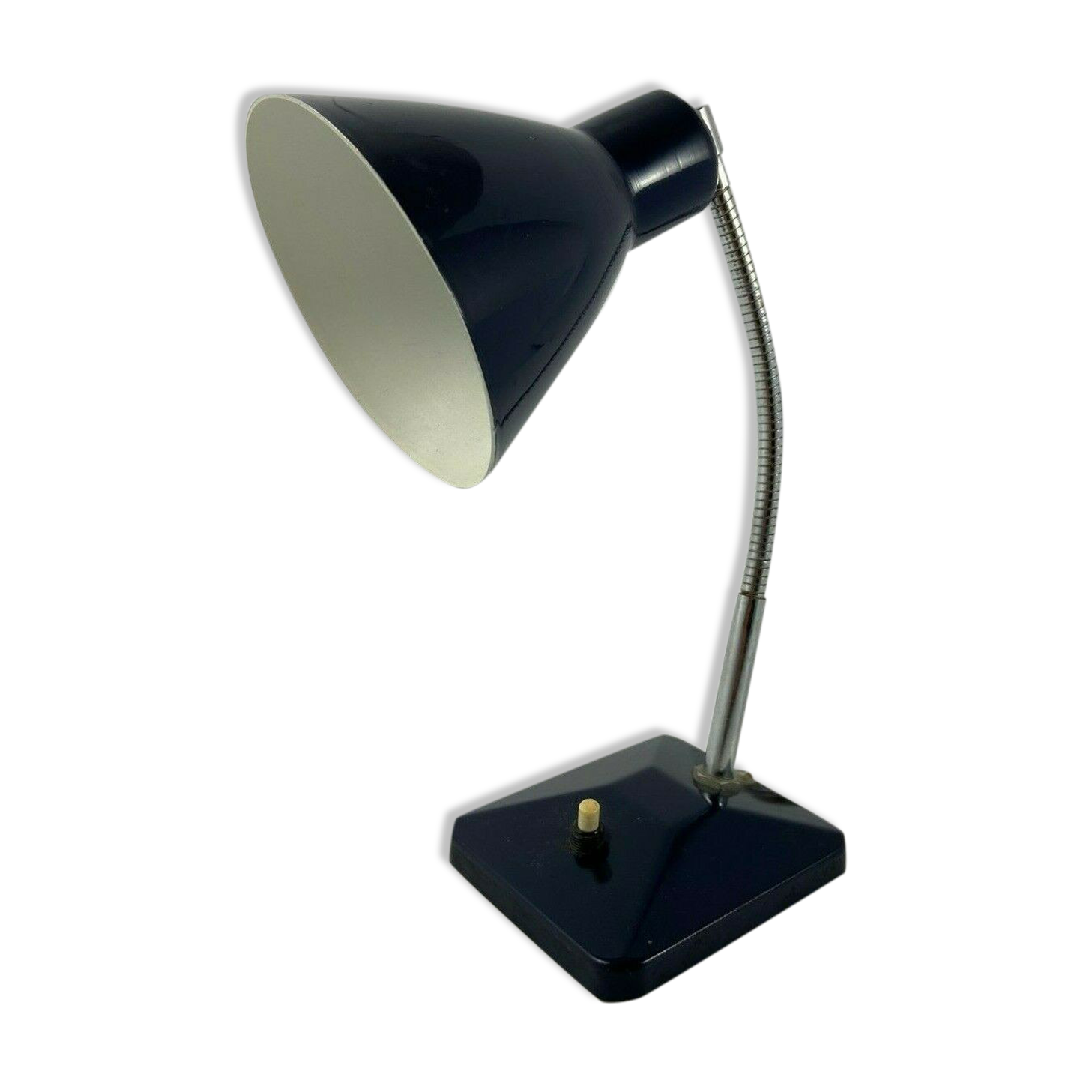 Blue lamp in metal 1960 reglable articulee vintage