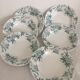 6 hollow plates Saint Amand - Anémone decor