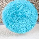 Tabouret moumoute bleue