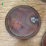 Wood and agate coasters