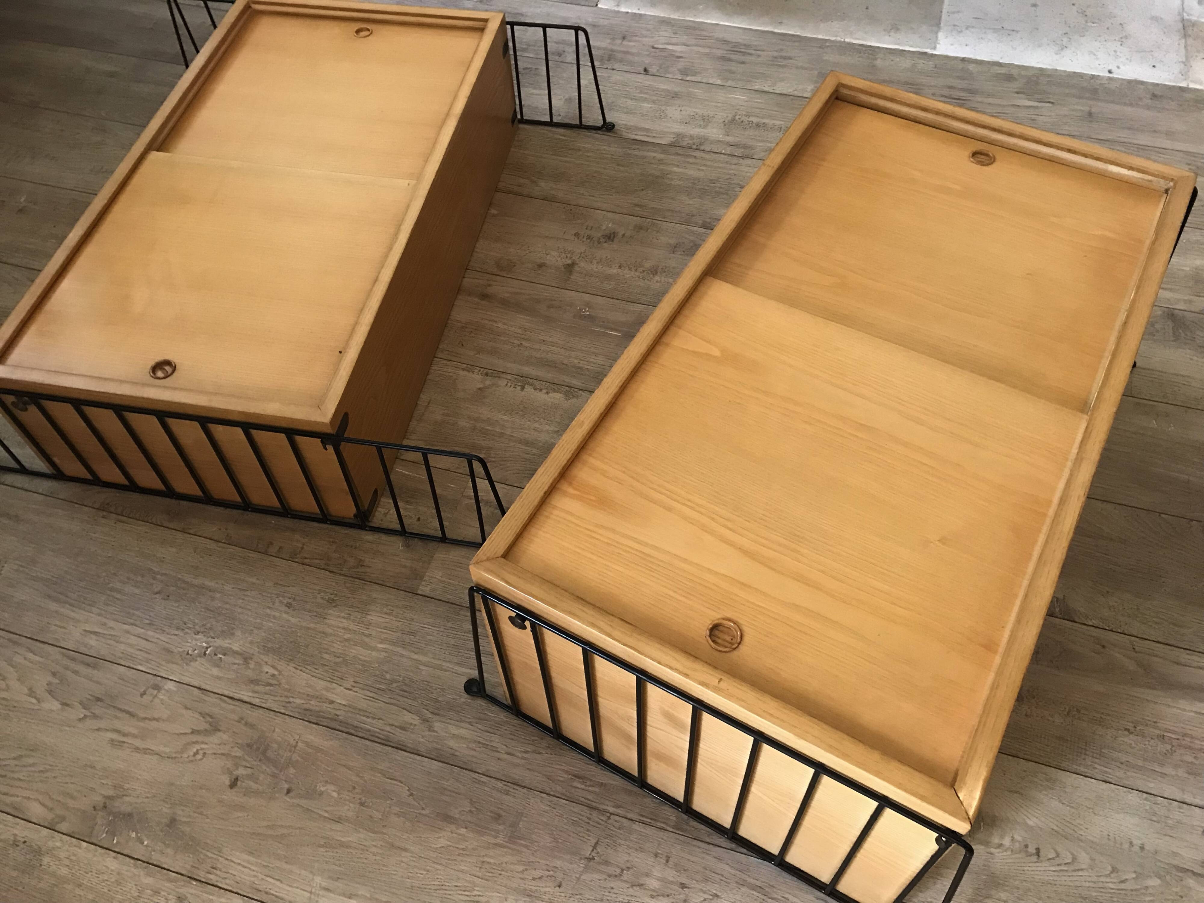 String wall box modules, Sweden 1960