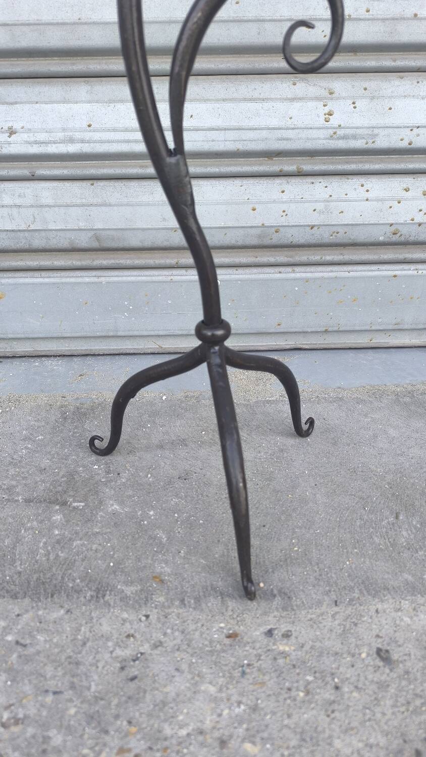 Wrought iron candle holder