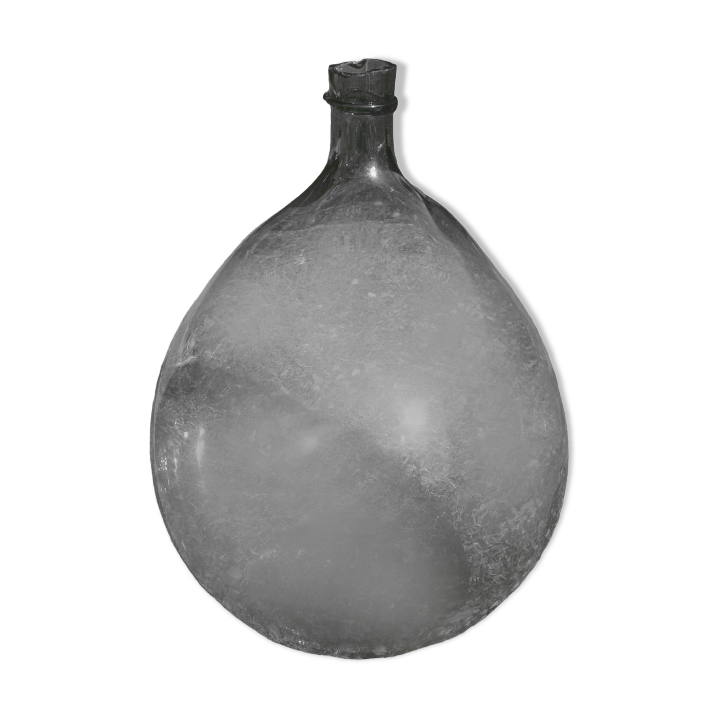 Great demijohn in blown glass