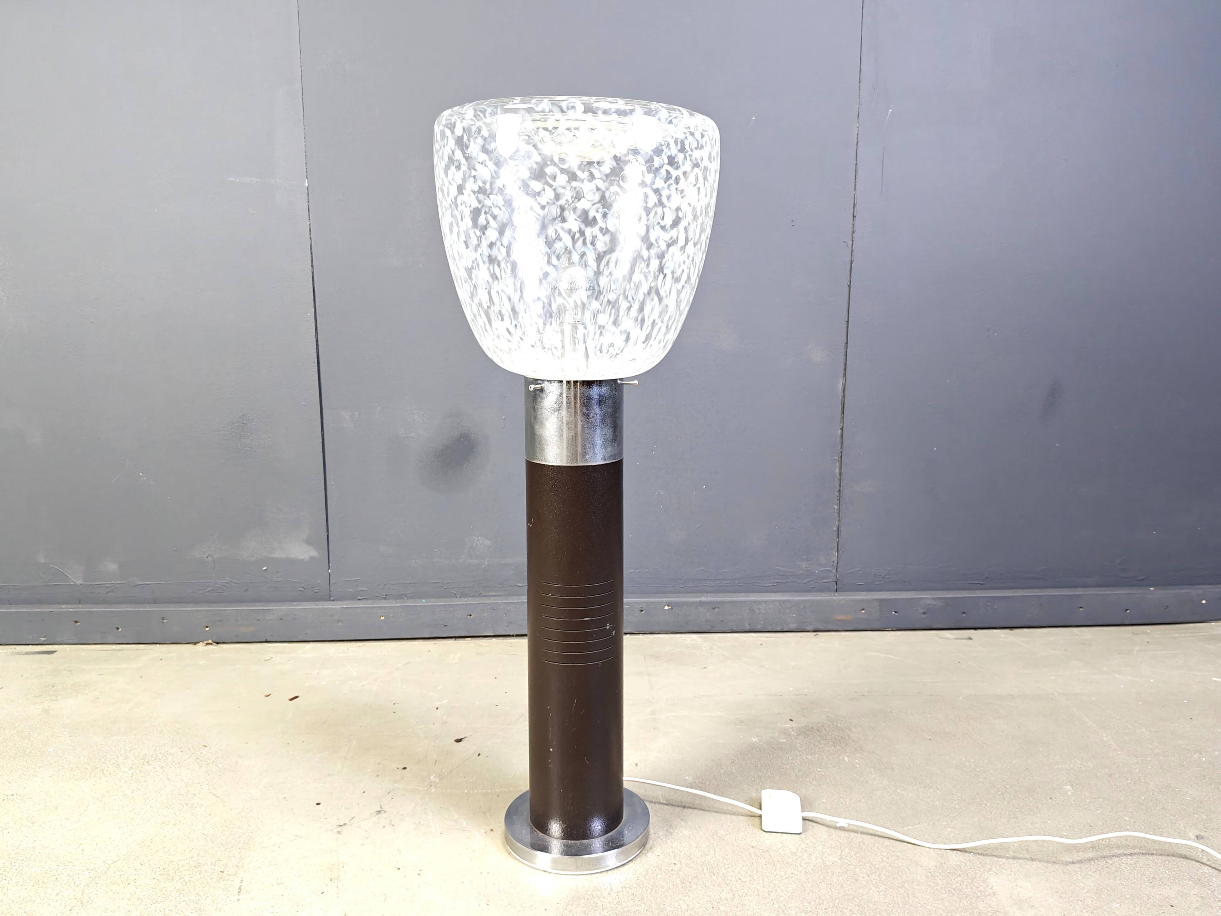 Vintage italian murano glass space age floor lamp, 1970s