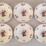 Hollow plates in earthenware Sarreguemines Model "Agreste" Vintage