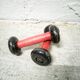 Pair of vintage dumbbells in cast iron and wood