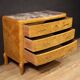 Commode en bouleau du XXe siècle avec plateau en marbre