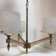 Perspex, brass and plexiglass chandelier from the 1960s