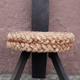 Handmade wickerwork chair from the 60s and 70s