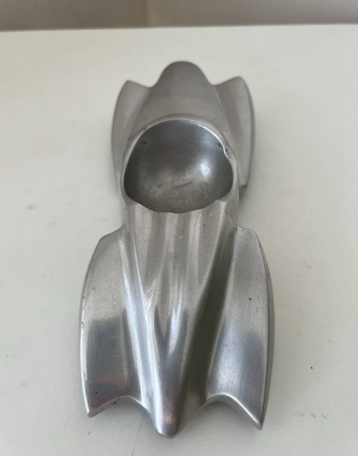 Antique Art Deco Mercedes aluminum car ashtray?