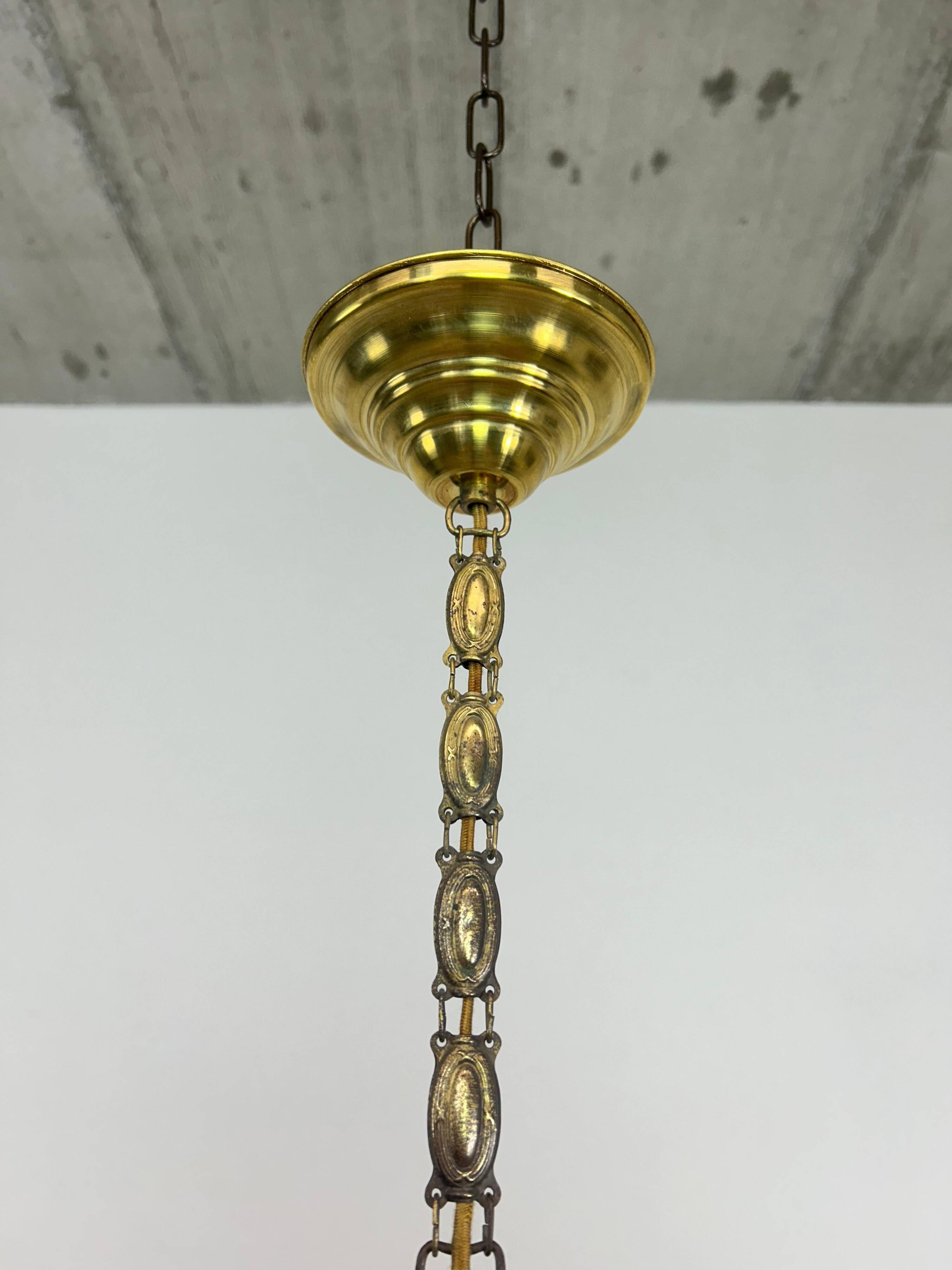 Red Jugendstil pendant lamp