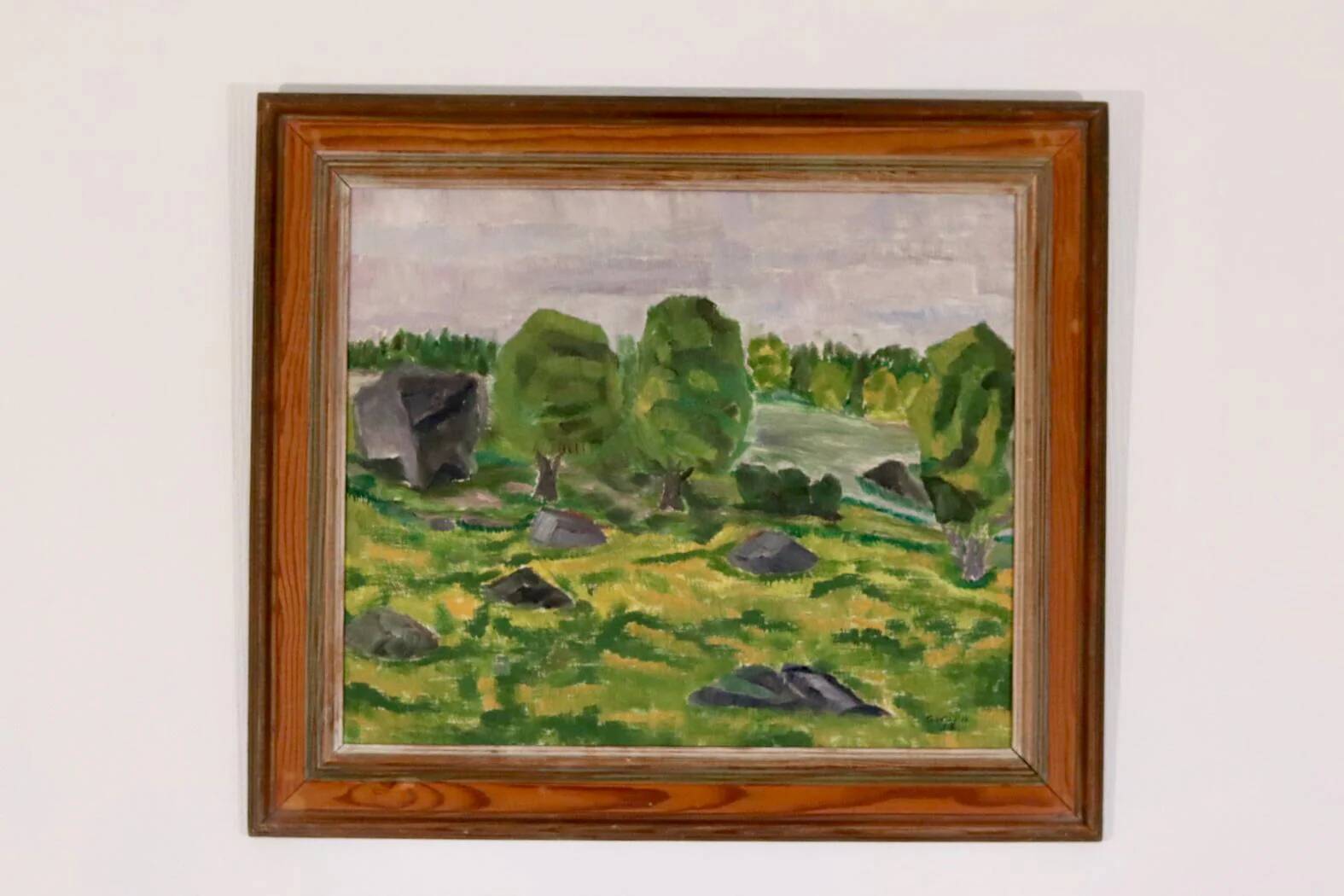 Original Swedish Oil on Panel – “Trees” by Gunnar Wärn – Signed
