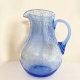 Biot bubble glass carafe signed