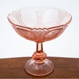 Rose pink cake stand, Poland, 1970s