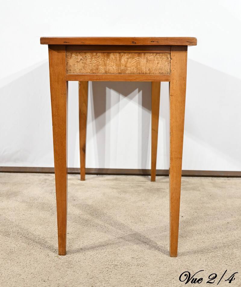 Desk Table in Ash, Mahogany and Cherry, Directoire Style – Mid-19th Century